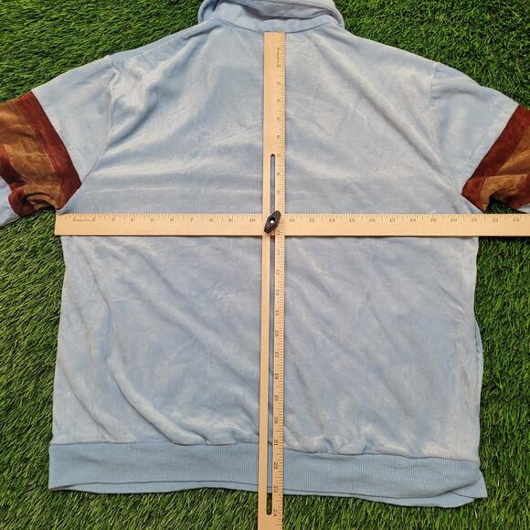 Vintage 70s Velour Chest Stripe Pullover Sweater Womens L/XL USA - Picture 6 of 11